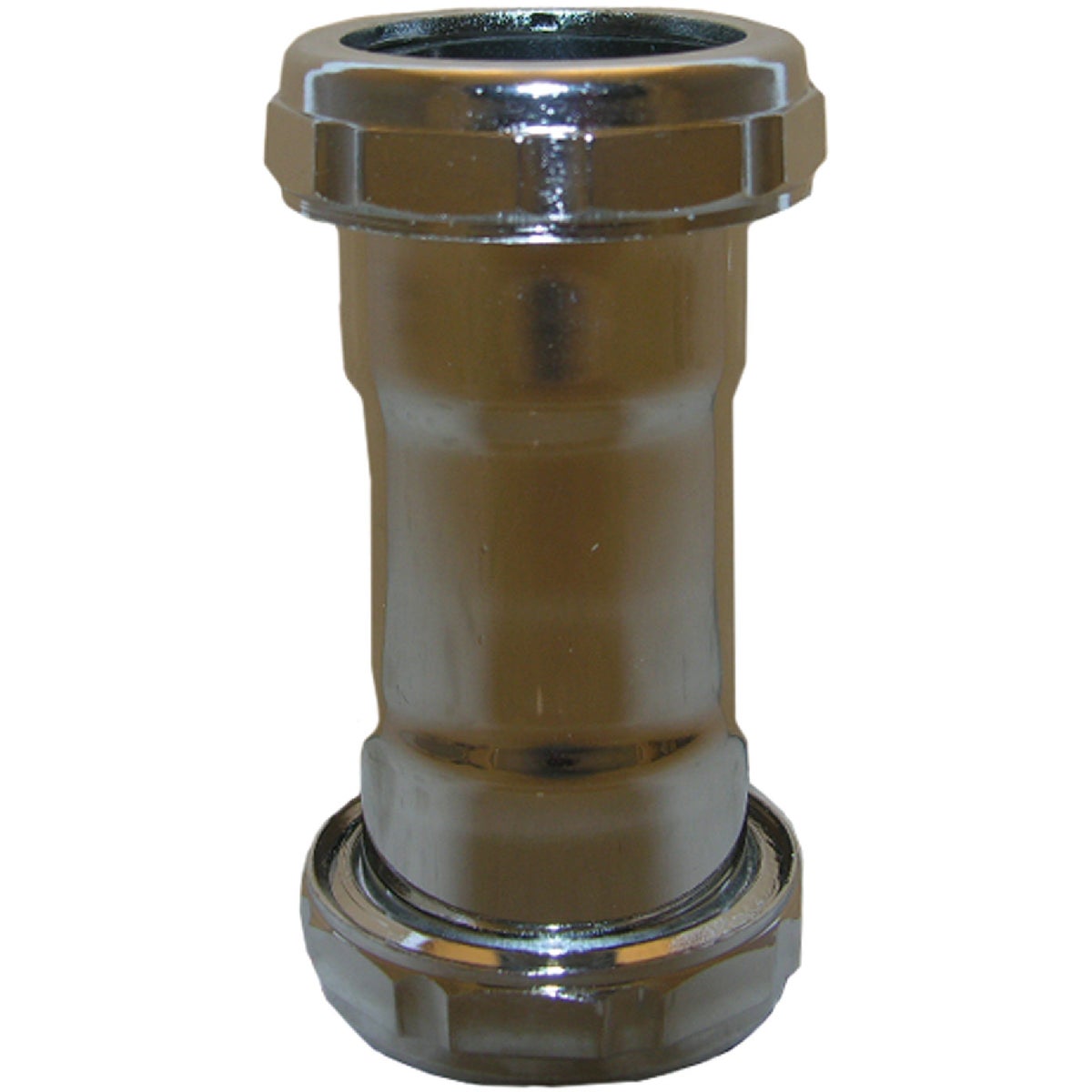 Lasco 1-1/4 In. Chrome-Plated Brass Straight Coupling