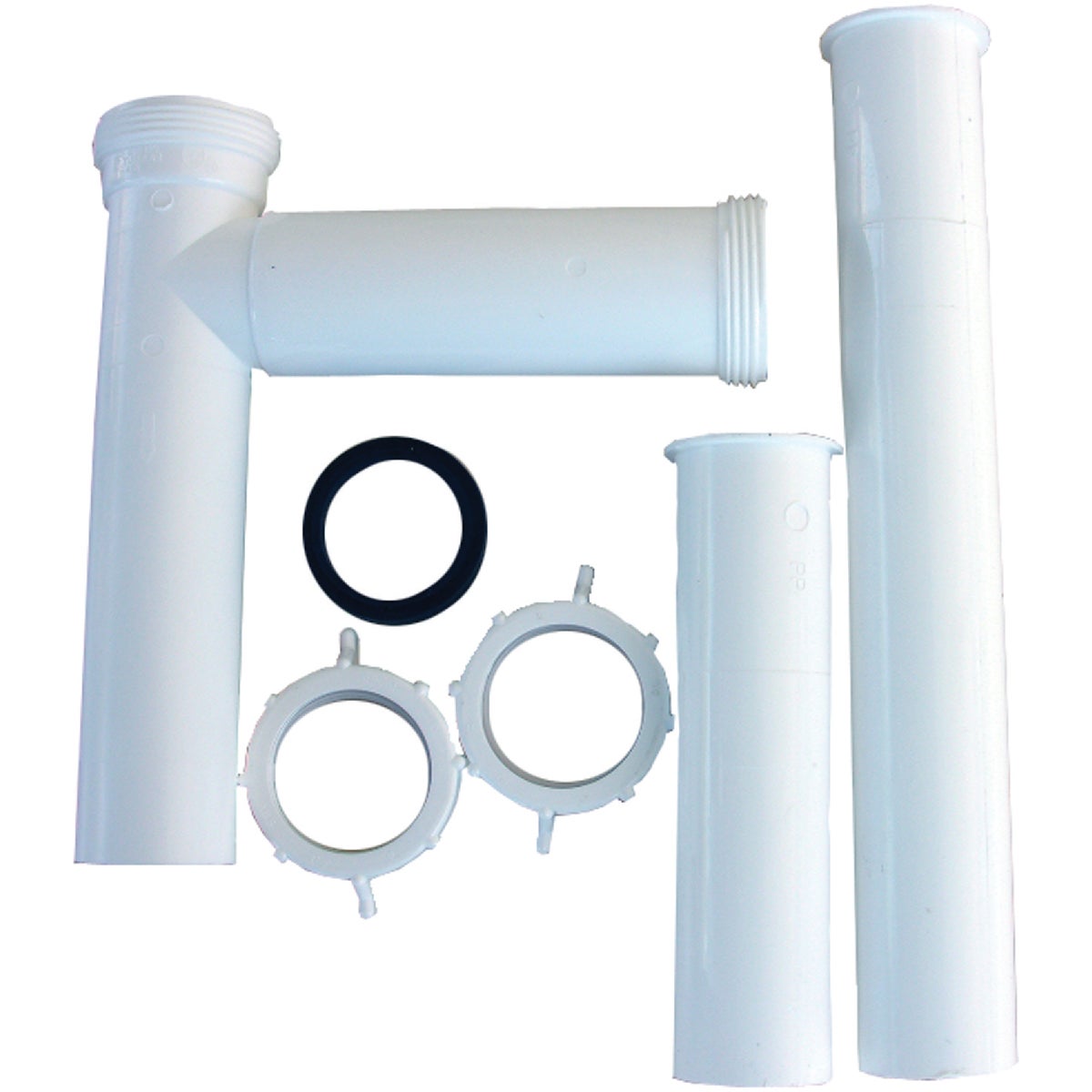 Lasco 1-1/2 In. OD x 16 In. White Plastic Disposer Drain Kit
