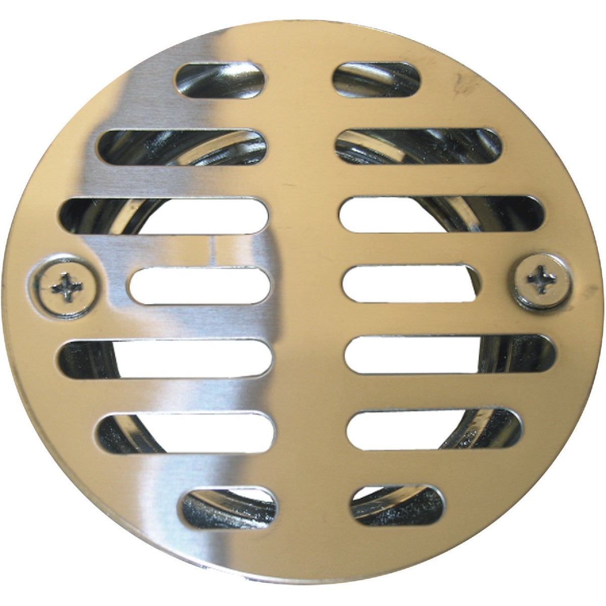 Lasco 3-1/2 In. Chrome Plated Shower Drain Strainer for Tile Installations, 1-1/2 In. FPT Outlet