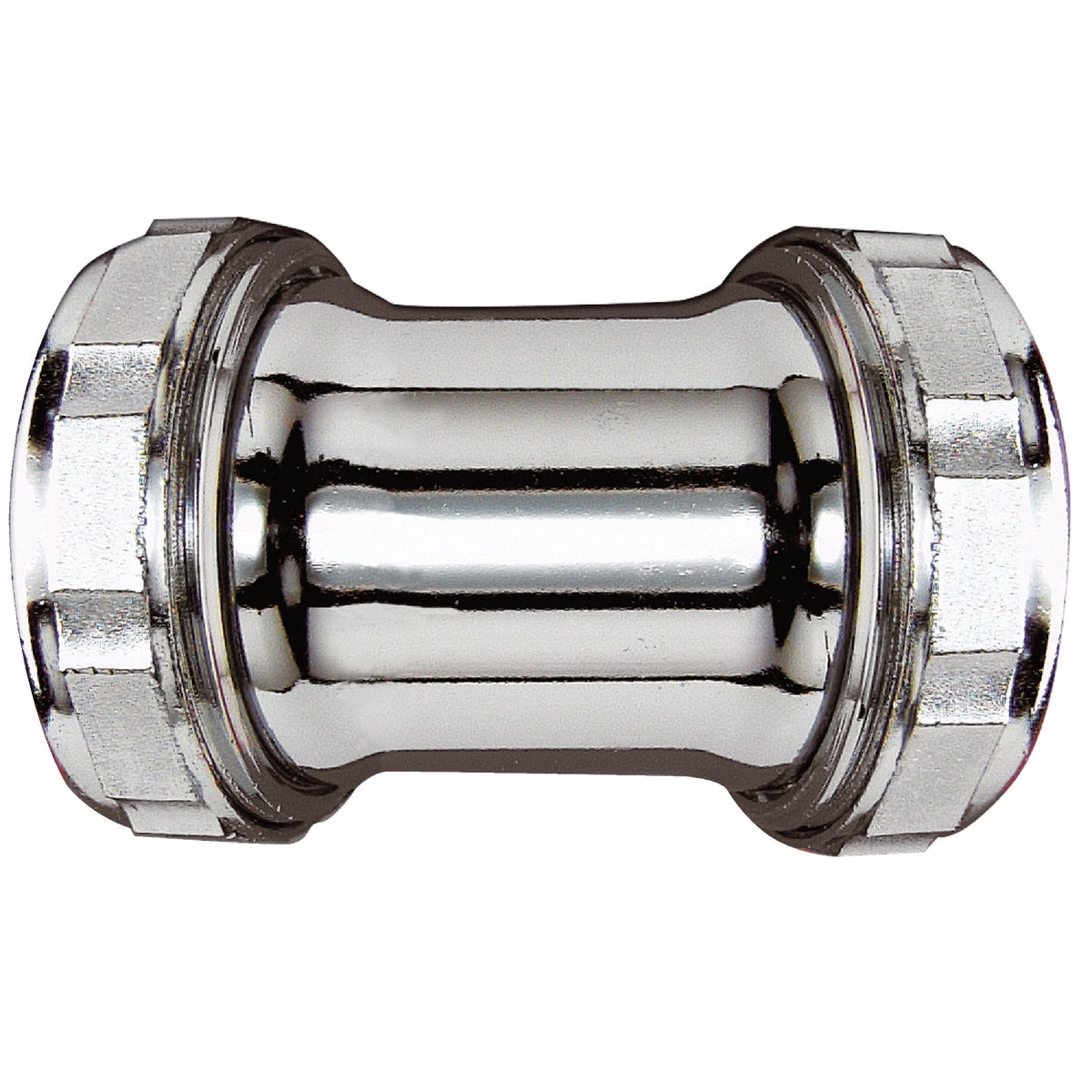 Do it Double Slip 1-1/4 In. Chrome-Plated Brass Straight Coupling