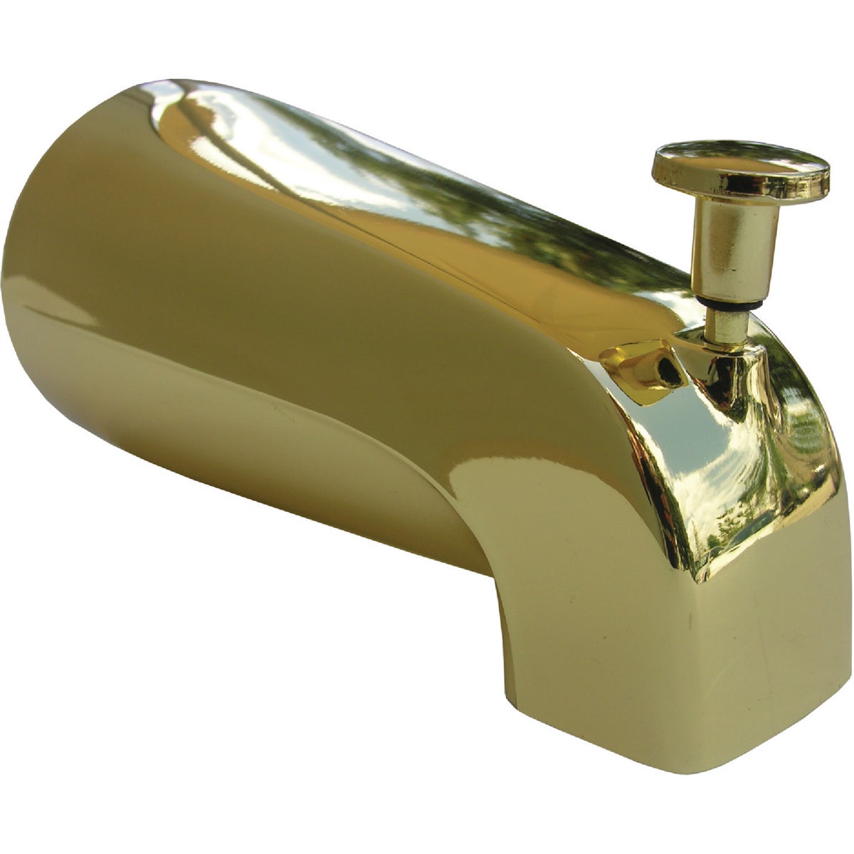 Lasco 4-Way Polished Brass Bathtub Spout with Diverter