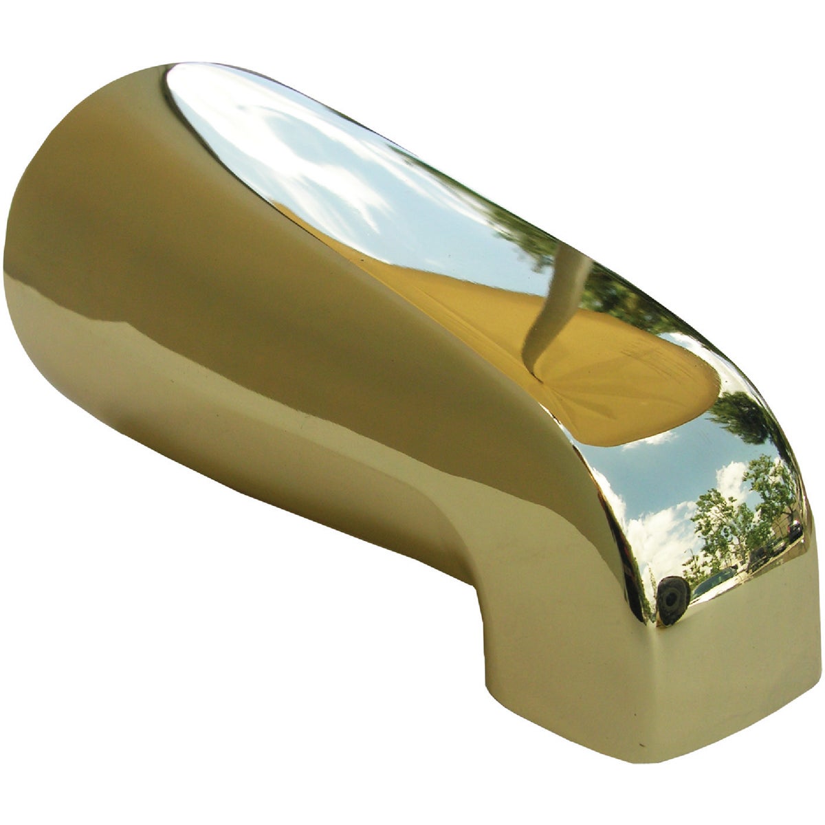 Lasco 4-Way Polished Brass Bathtub Spout with Diverter