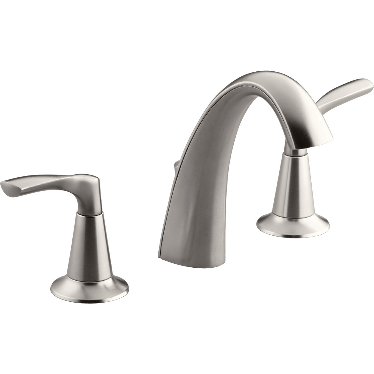 Kohler Mistos Brushed Nickel 2-Handle Lever 8 In. Widespread Bathroom Faucet with Pop-Up