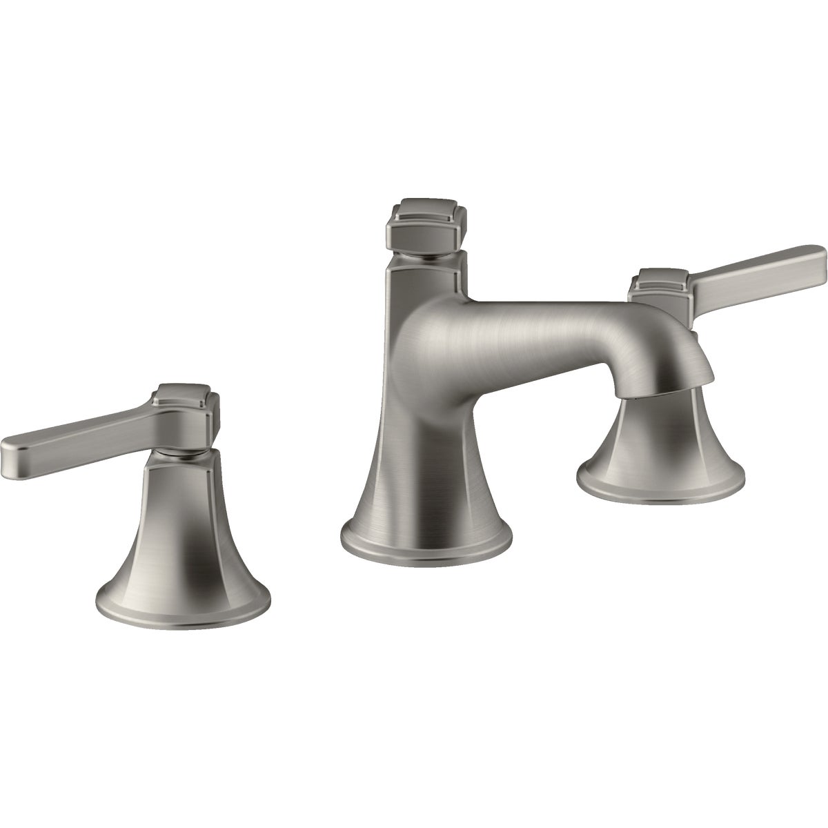 Kohler Georgeson Brushed Nickel 2-Handle Lever 8 In. to 16 In. Widespread Bathroom Faucet with Pop-Up