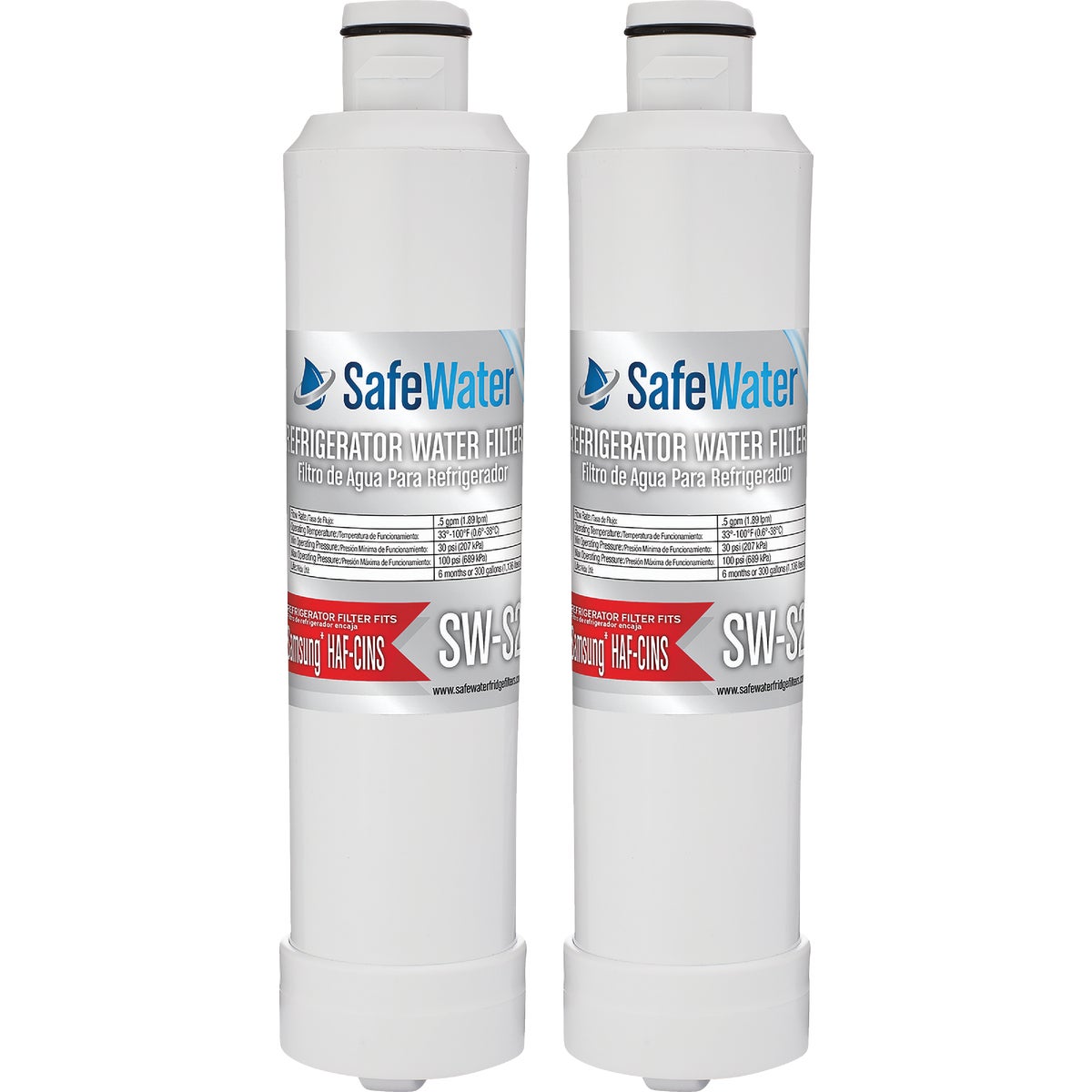 Safe Water S2 Samsung Icemaker & Refrigerator Water Filter Cartridge (2-Pack)
