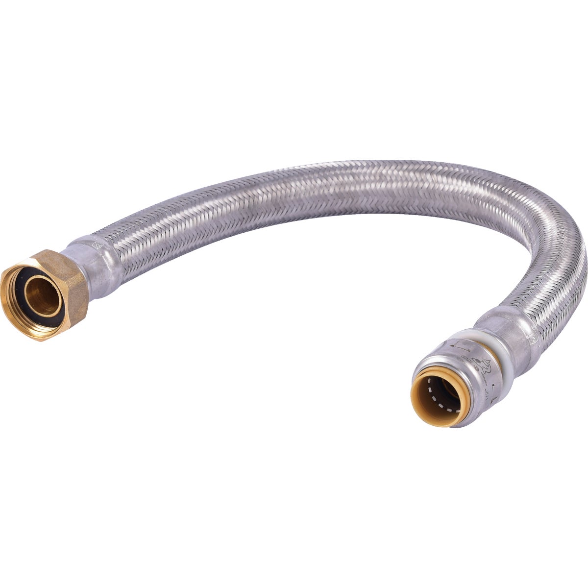 SharkBite 1/2 In. X 3/4 In. FIP X 18 In. L Braided Flexible Water Heater Connector