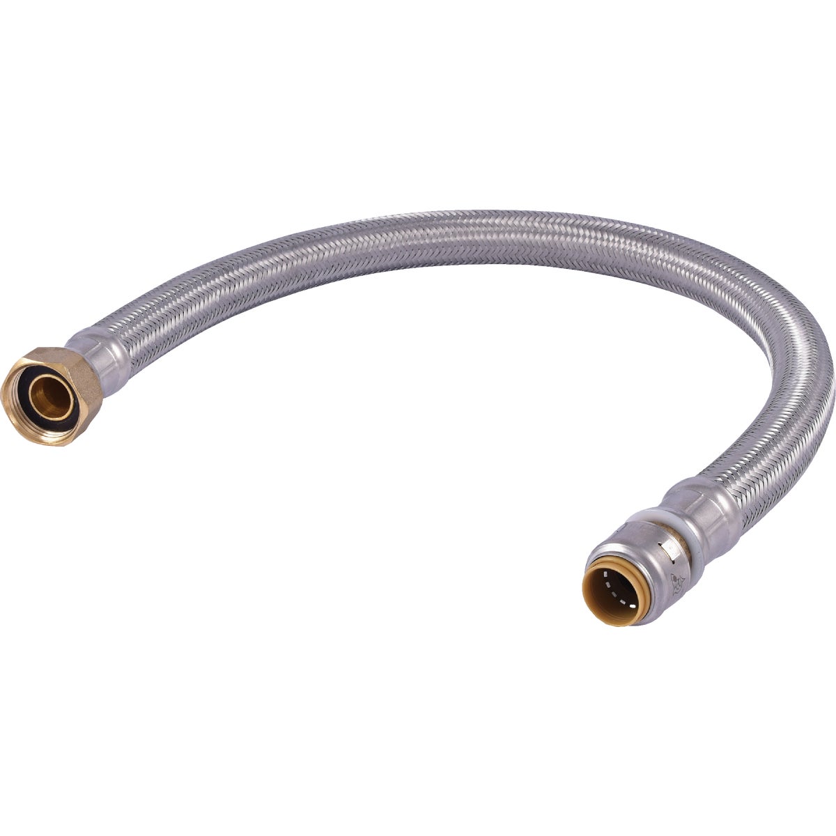 SharkBite 1/2 In. X 3/4 In. FIP X 24 In. L Braided Flexible Water Heater Connector
