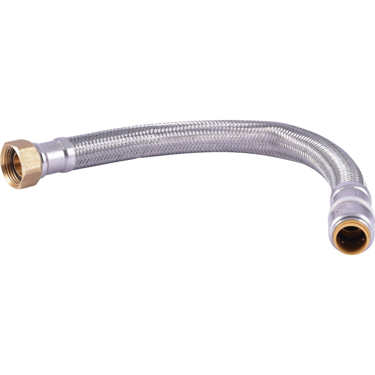 SharkBite 1/2 In. X 3/4 In. FIP X 15 In. L Braided Flexible Water Heater Connector
