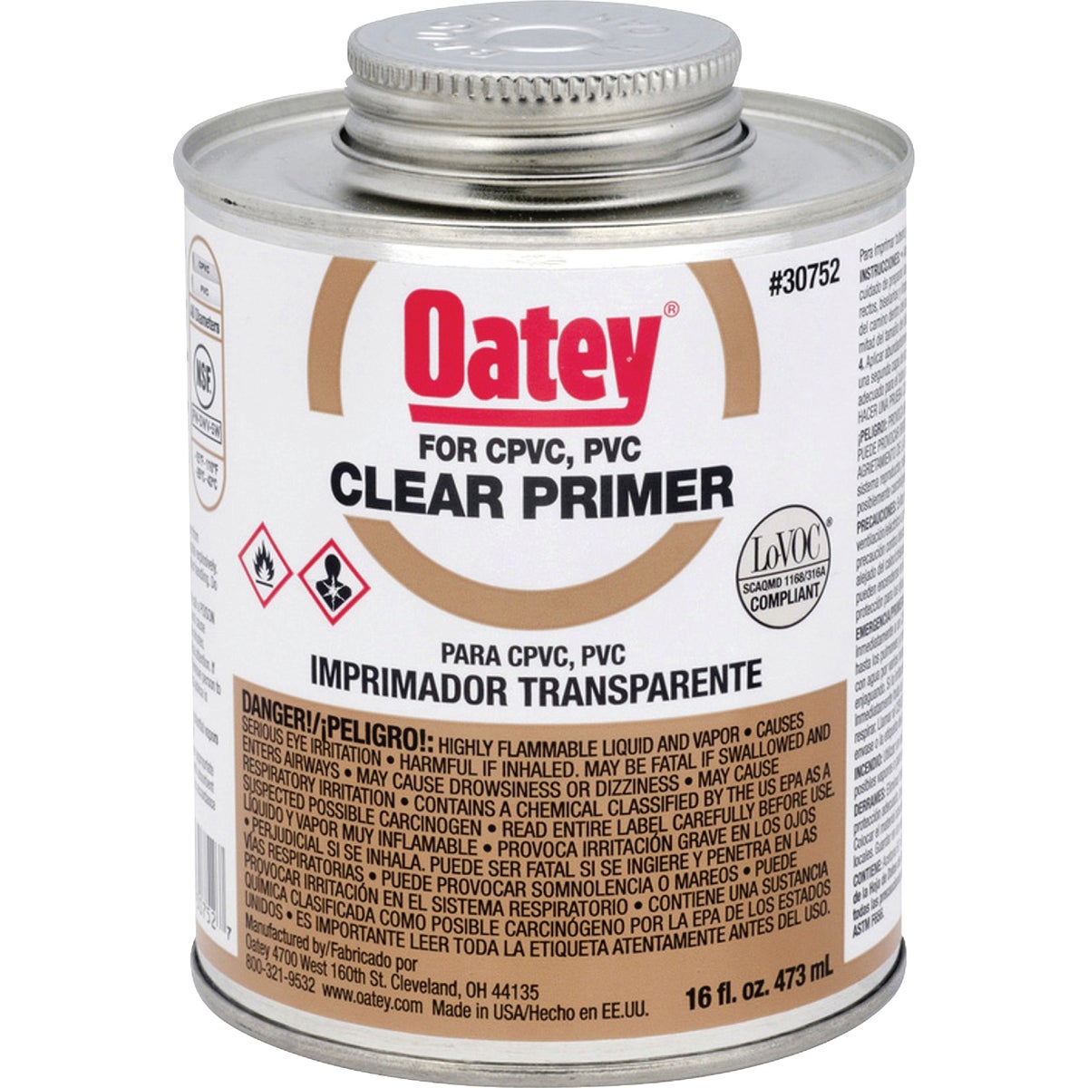 Oatey 16 Oz. Clear Pipe and Fitting Primer for PVC/CPVC 