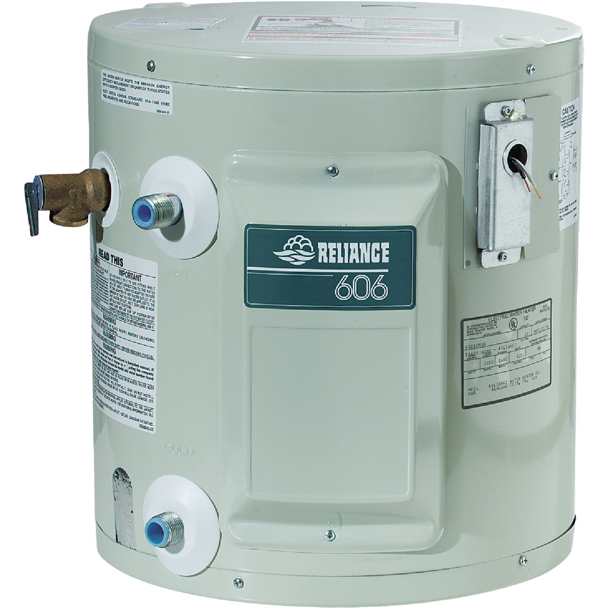 Reliance 6 Gal. Compact 6yr 1650W Element Electric Water Heater