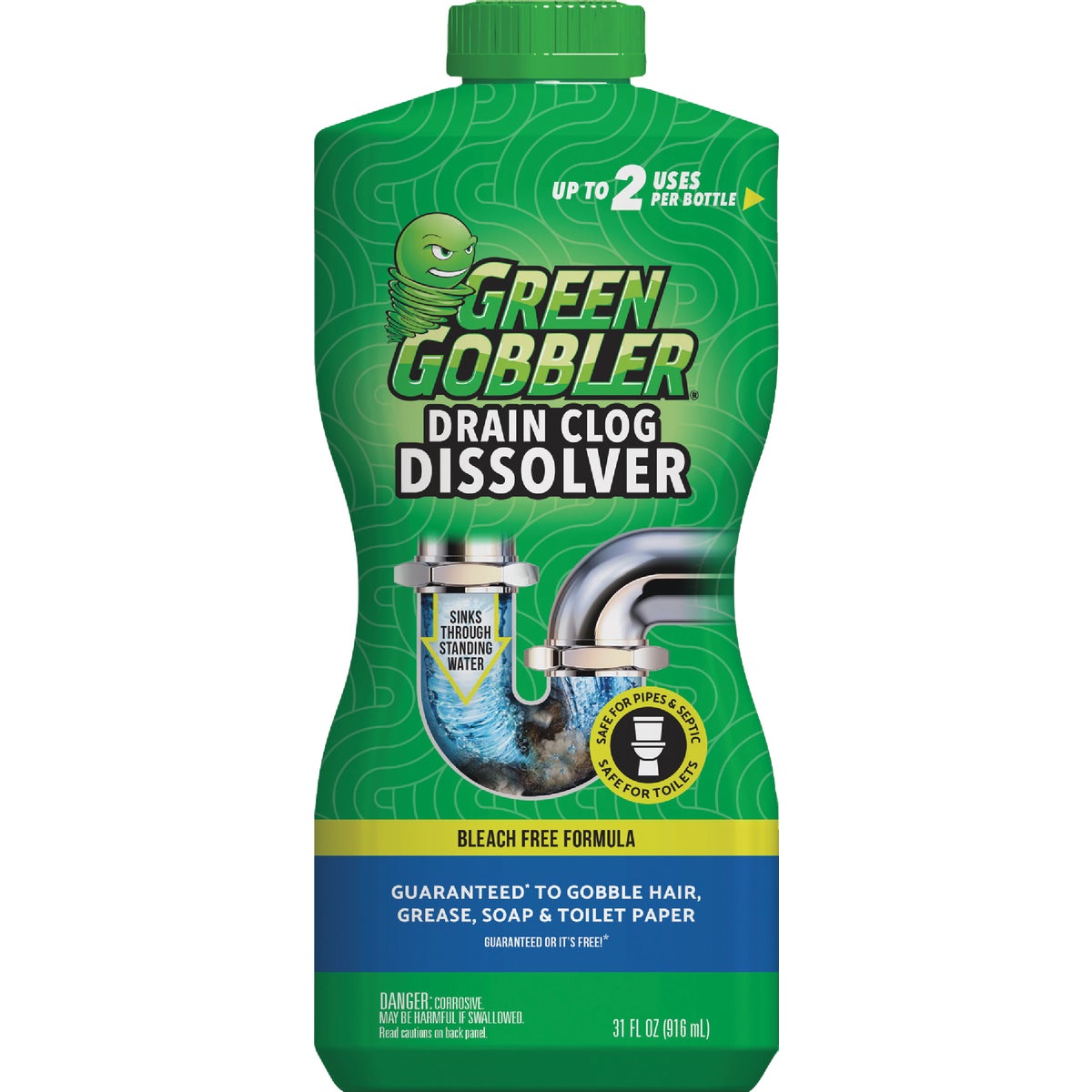 Green Gobbler Dissolve 31 Oz. Gel Drain Opener (2-Pack)