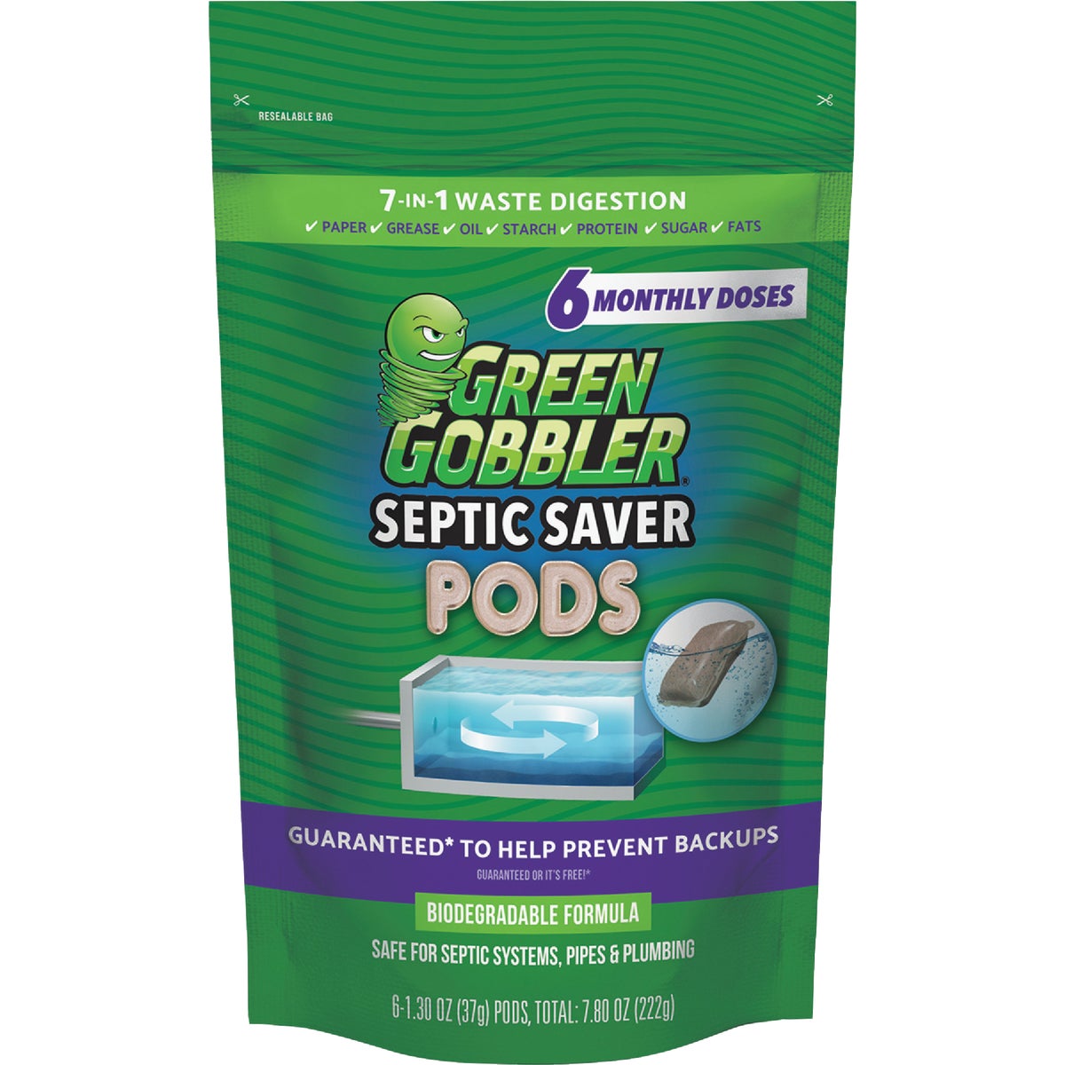 Green Gobbler Septic Saver 12.77 Oz. Septic Tank Treatment (6-Pack)