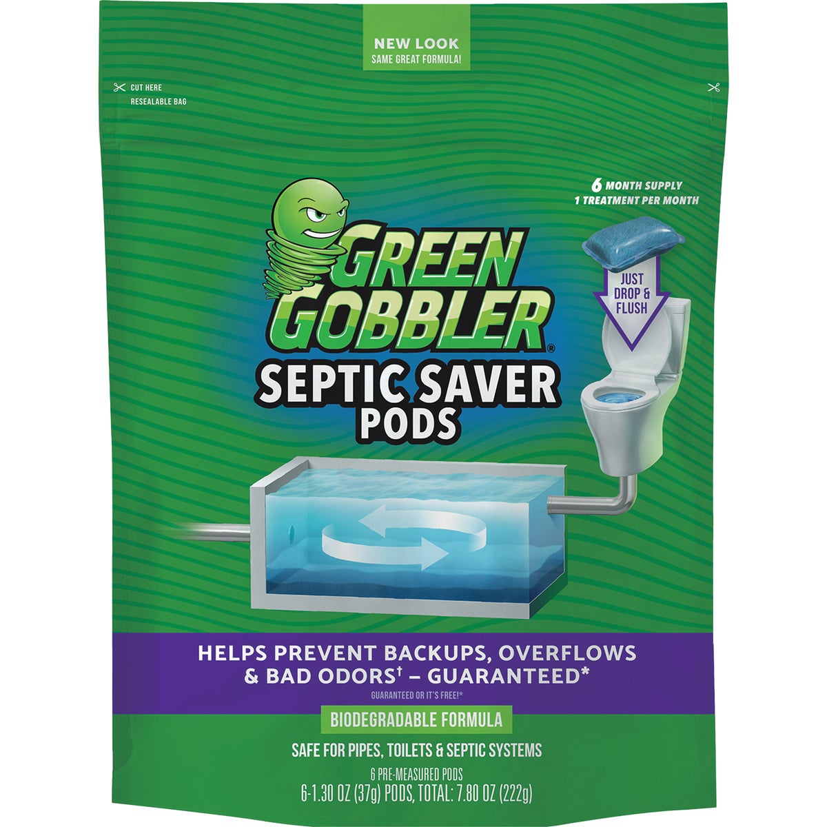 Green Gobbler Septic Saver 12.77 Oz. Septic Tank Treatment (6-Pack)