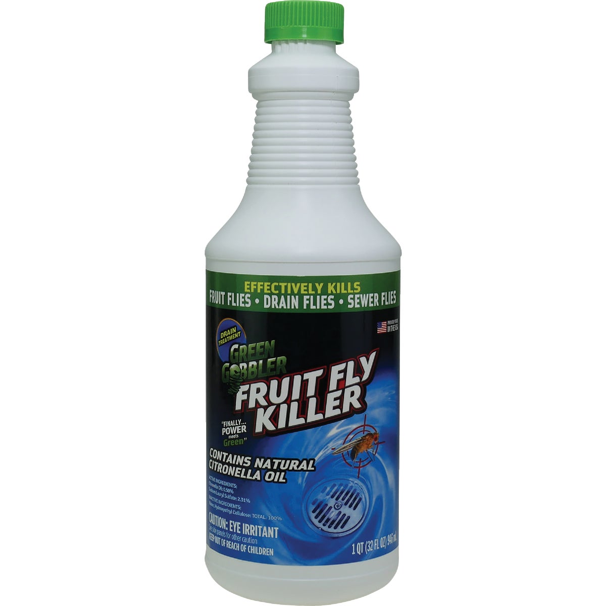 Green Gobbler 32 Oz. Fruit Fly Killer Gel Drain Opener & Cleaner
