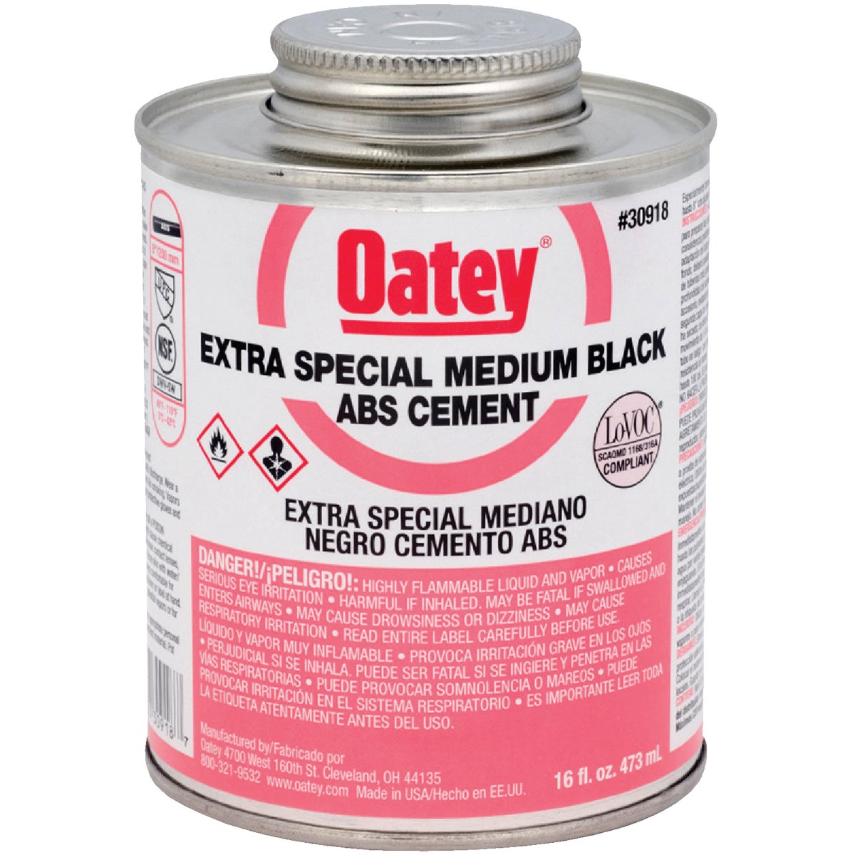 Oatey 16 Oz. Medium Bodied Black Extra Special ABS Cement