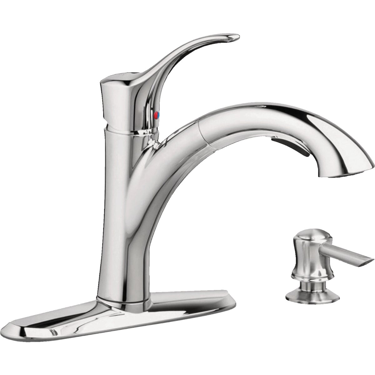 American Standard Mesa 1-Handle Lever Pull-Down Kitchen Faucet with Soap Dispenser, Chrome