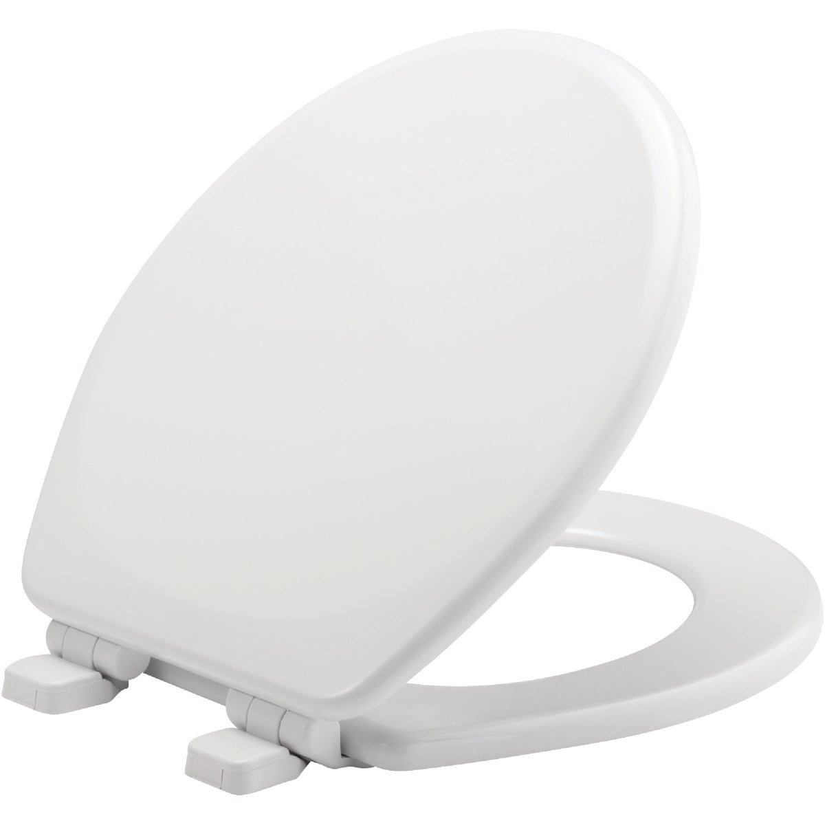 Mayfair Round Closed Front Slow Close White Wood Toilet Seat