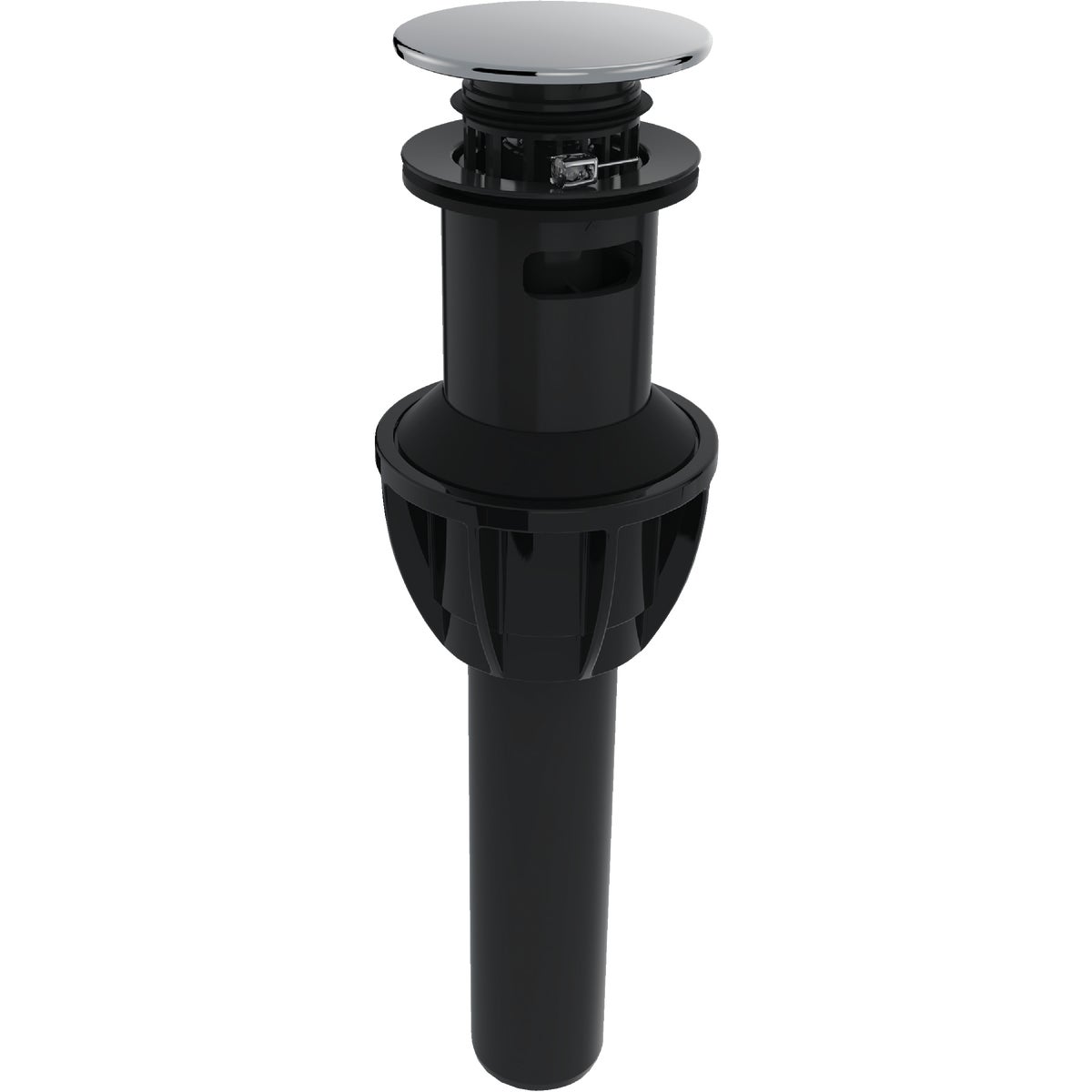 Compass Manufacturing 1-1/4 In. Polished Chrome Easy Clean Drain Safeguard Push Style Pop-Up Drain