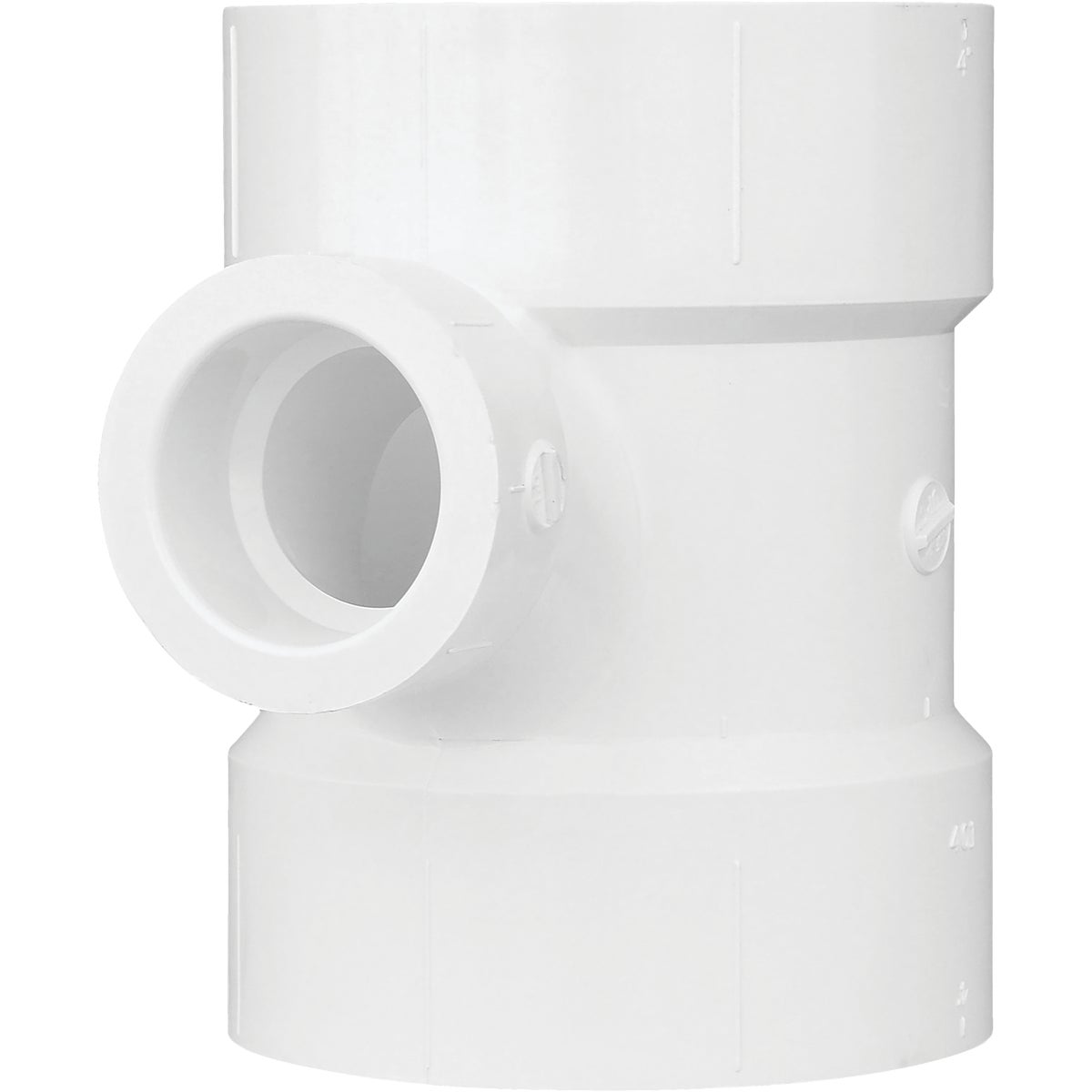 Charlotte Pipe 4 In. x 1-1/2 In. Reducing Sanitary PVC Tee