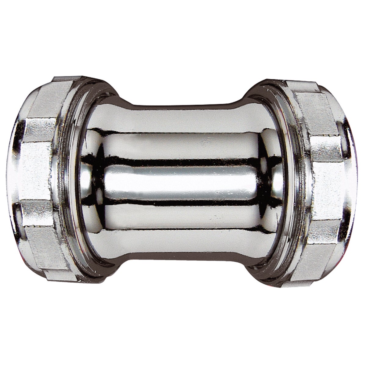Do it 1-1/2 In. Chrome-Plated Brass Straight Coupling