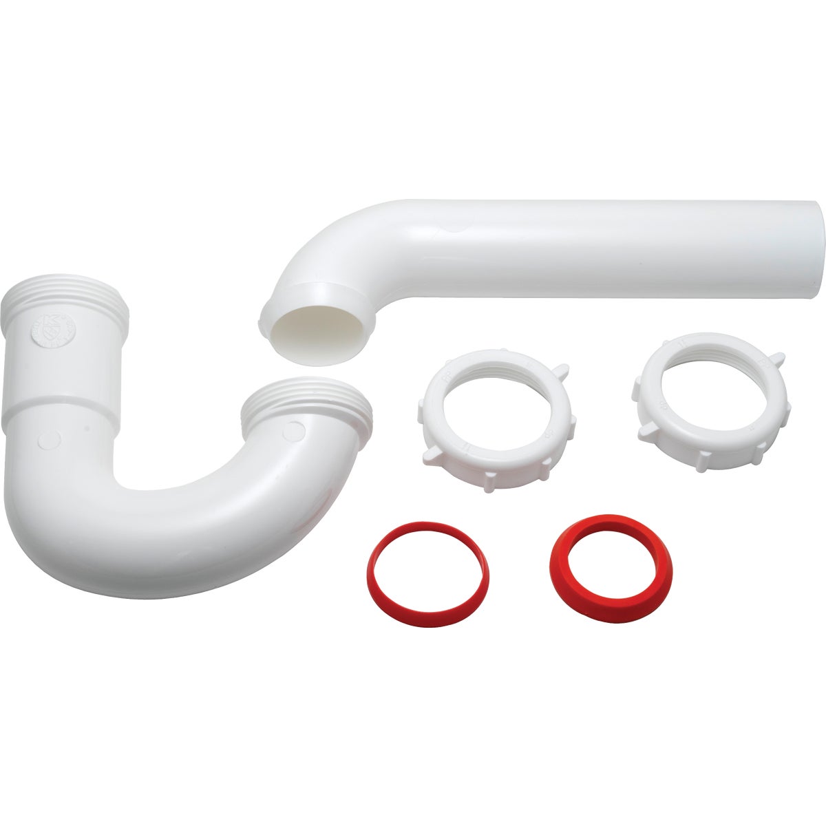 Keeney 1-1/2 In. to 1-1/4 In. White Plastic P-Trap with Reducer Washer