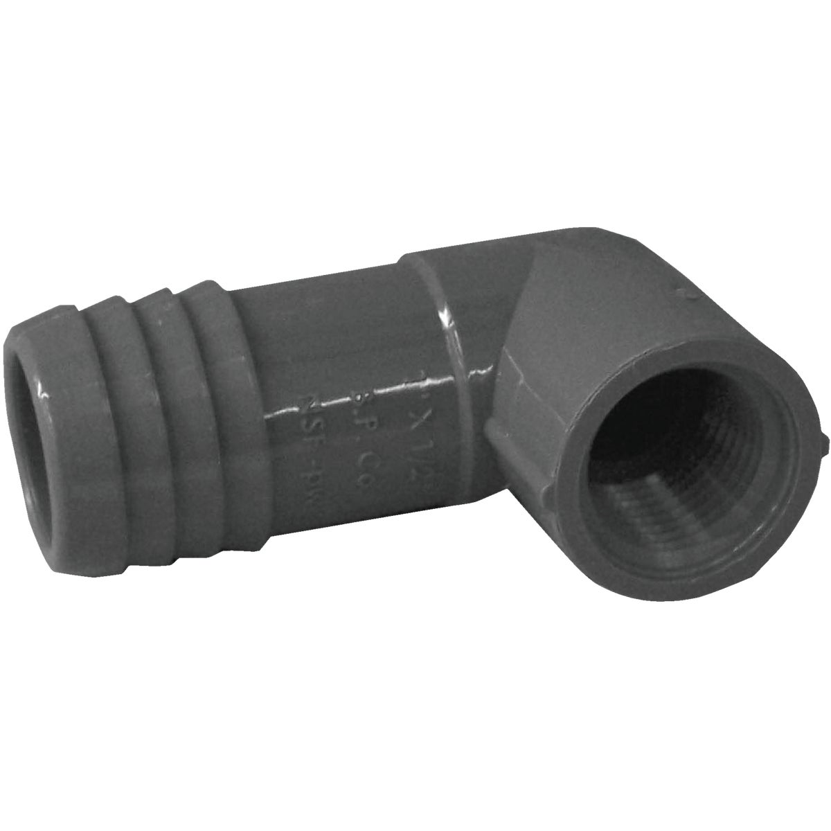 Boshart 1 In. x 1/2 In. FIP 90 Deg. Reducing Polypropylene Insert Elbow (1/4 Bend)