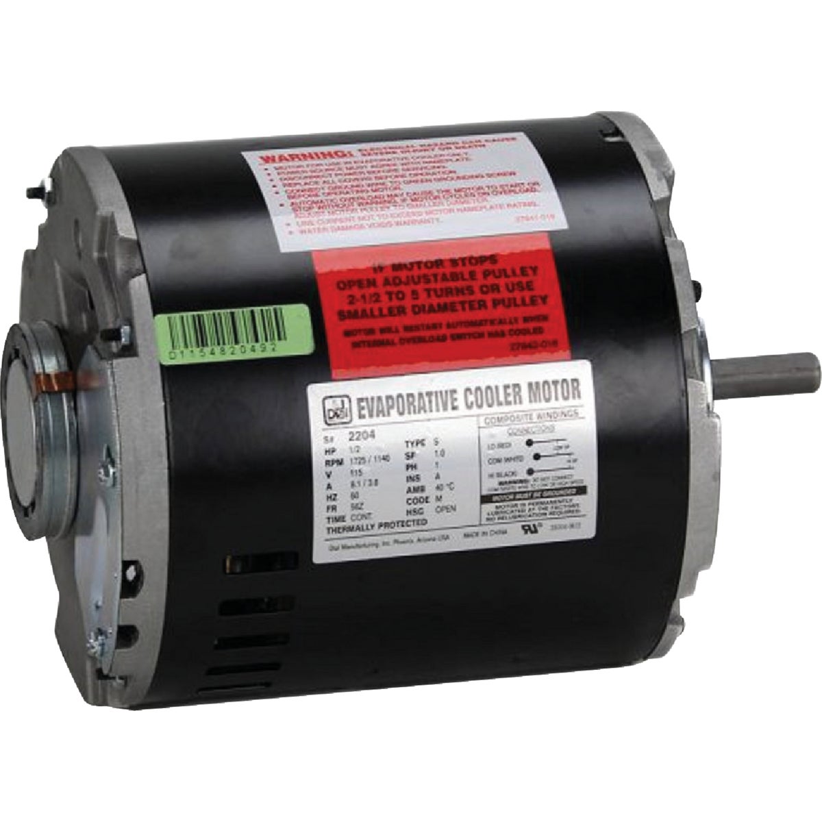 1/2HP 2 SPEED MOTOR