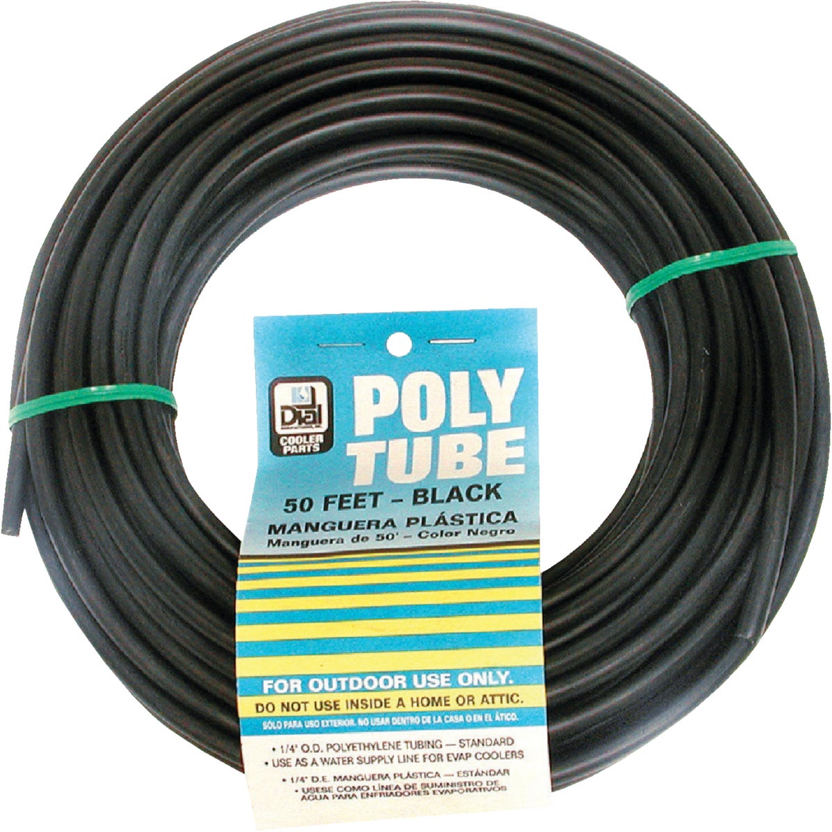 1/4″X50′ BLK POLY TUBE