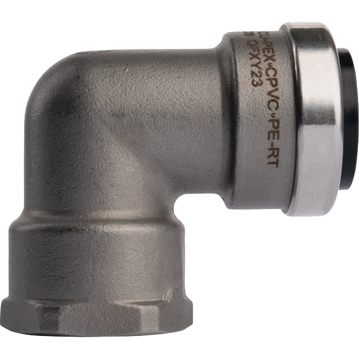 QuickFitting 3/4 In. Push-to-Connect x 3/4 In. FNPT Stainless Steel 90-Degree Elbow