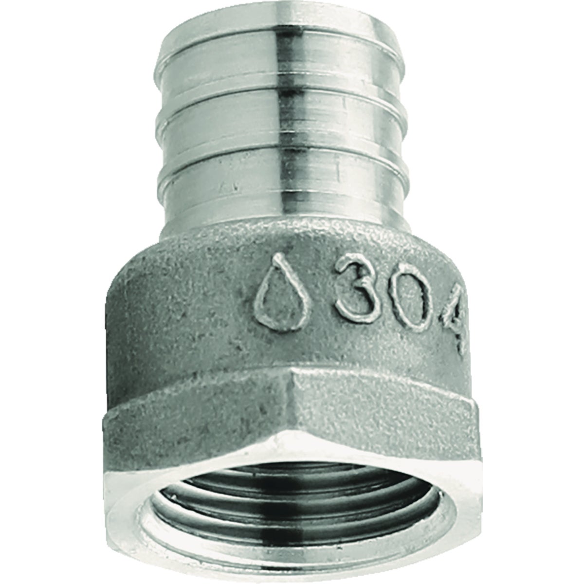 Plumbeez 3/4 In. x 1/2 In. FPT Stainless Steel PEX Adapter