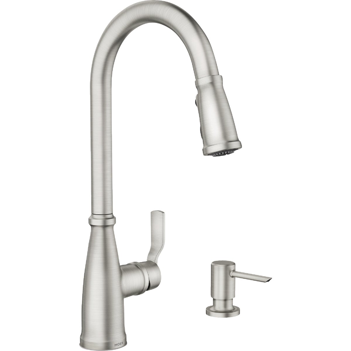 Moen Nolia 1-Handle Pull-Down High Arc Kitchen Faucet, Spot Resistant Stainless