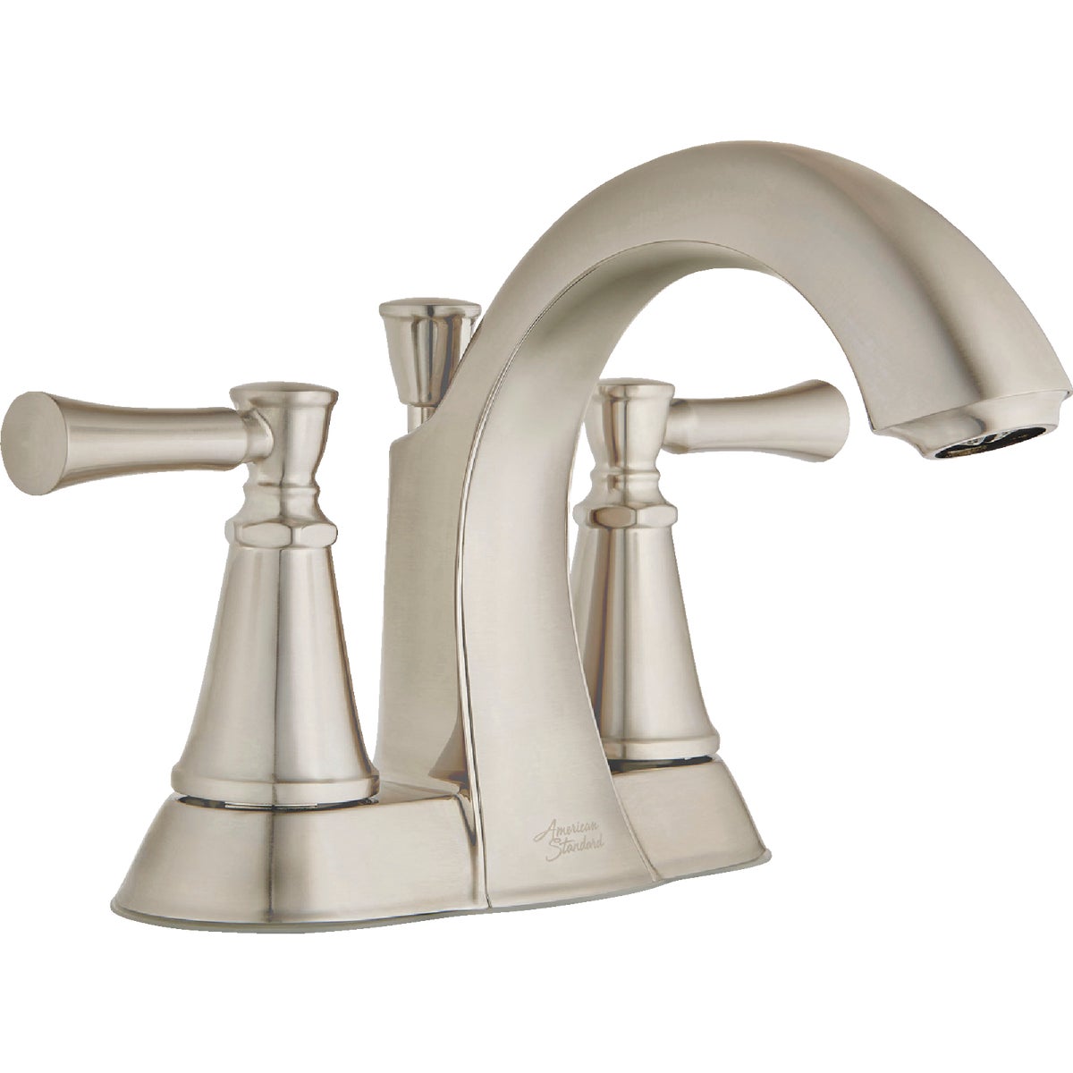 American Standard Chancellor Brushed Nickel 2-Handle Lever 4 In. Centerset Bathroom Faucet with Pop-Up