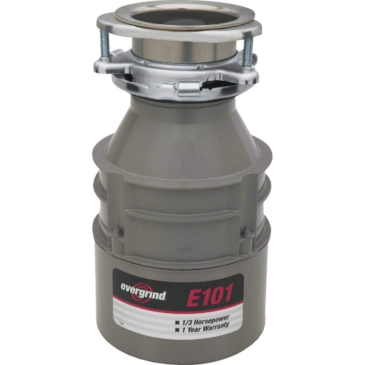 Evergrind 1/3 HP Garbage Disposer, 1 Year Warranty 