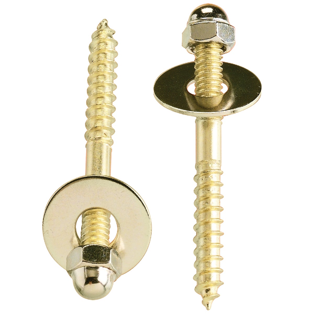 Do it 2-1/2 In. x 1/4 In. Brass-Plated Steel Toilet Screws (2 Ct.)