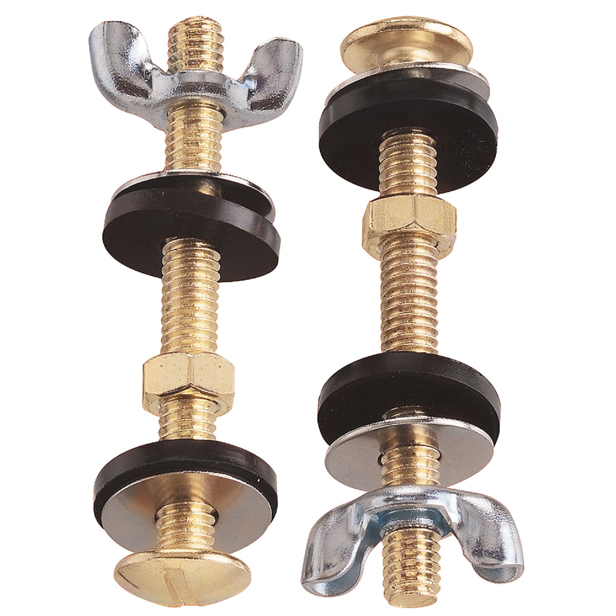 Do it 5/16 In. x 3 In. Brass Plated Tank Bolts (2 Pack)