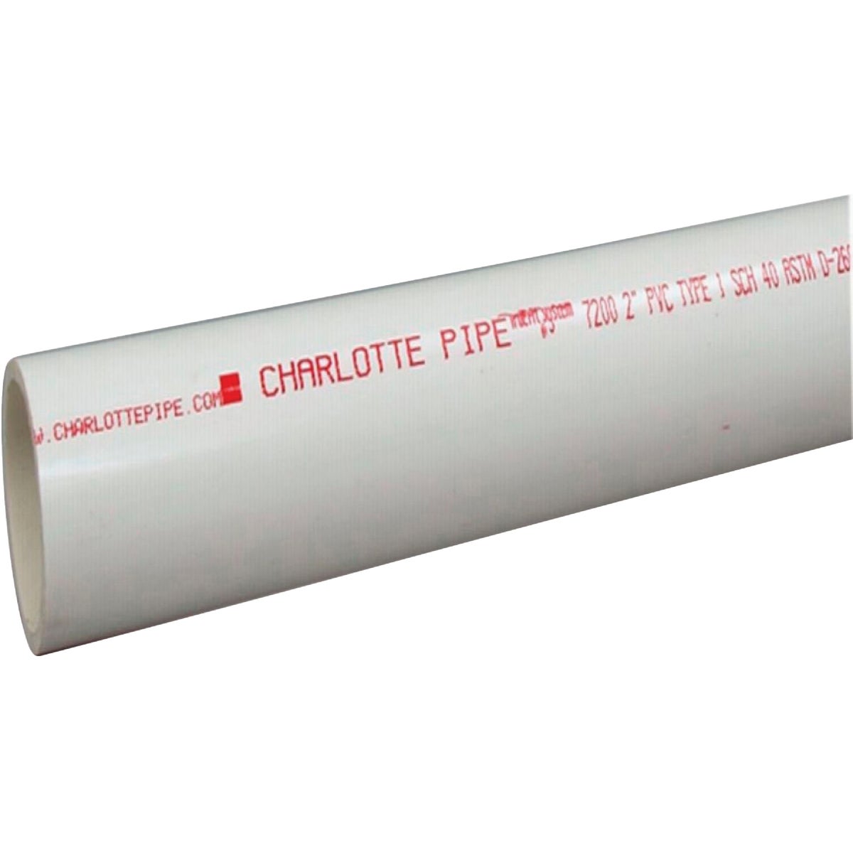 Charlotte Pipe 2 In. x 10 Ft. Schedule 40 PVC DWV/Pressure Dual Rated Pipe