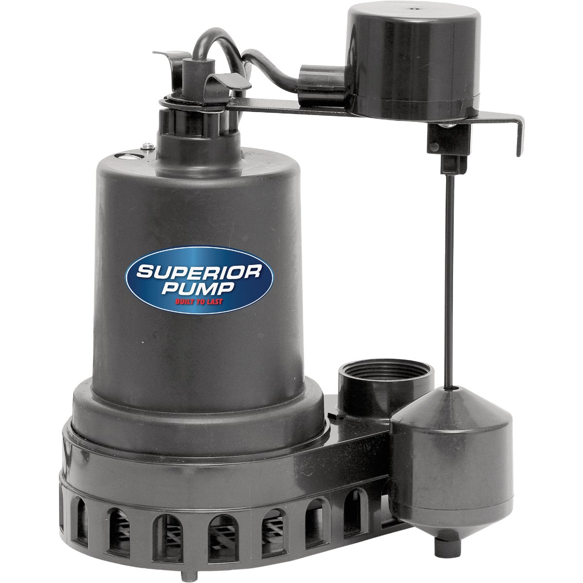 Superior Pump 1/3 HP Thermoplastic Submersible Sump Pump with Vertical Float Switch