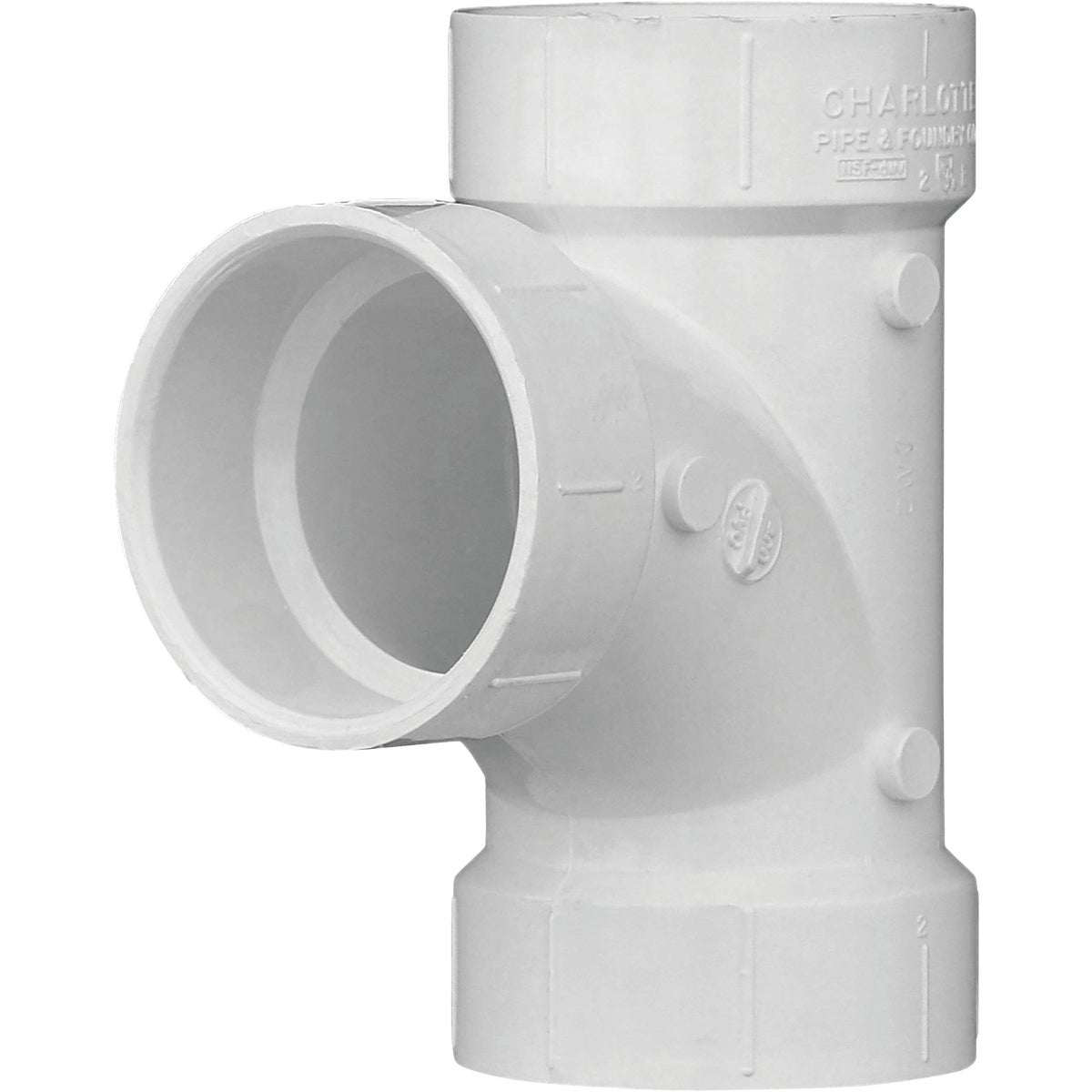 Charlotte Pipe 2 In. Schedule 40 Sanitary PVC Tee