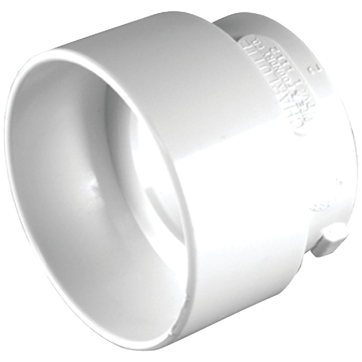 Charlotte Pipe 3 In. Sch 30 SPG x 2 In. Sch 40 Hub DWV Reducing PVC Bushing