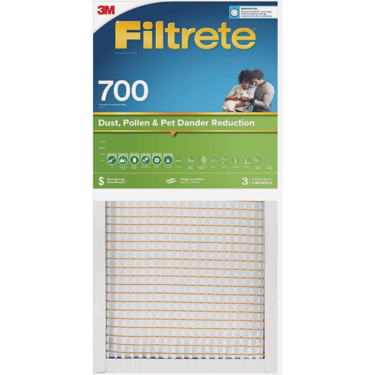 Filtrete 16 In. x 20 In. x 1 In. Dust, Pollen & Pet Dander Reduction 700 MPR Furnace Filter