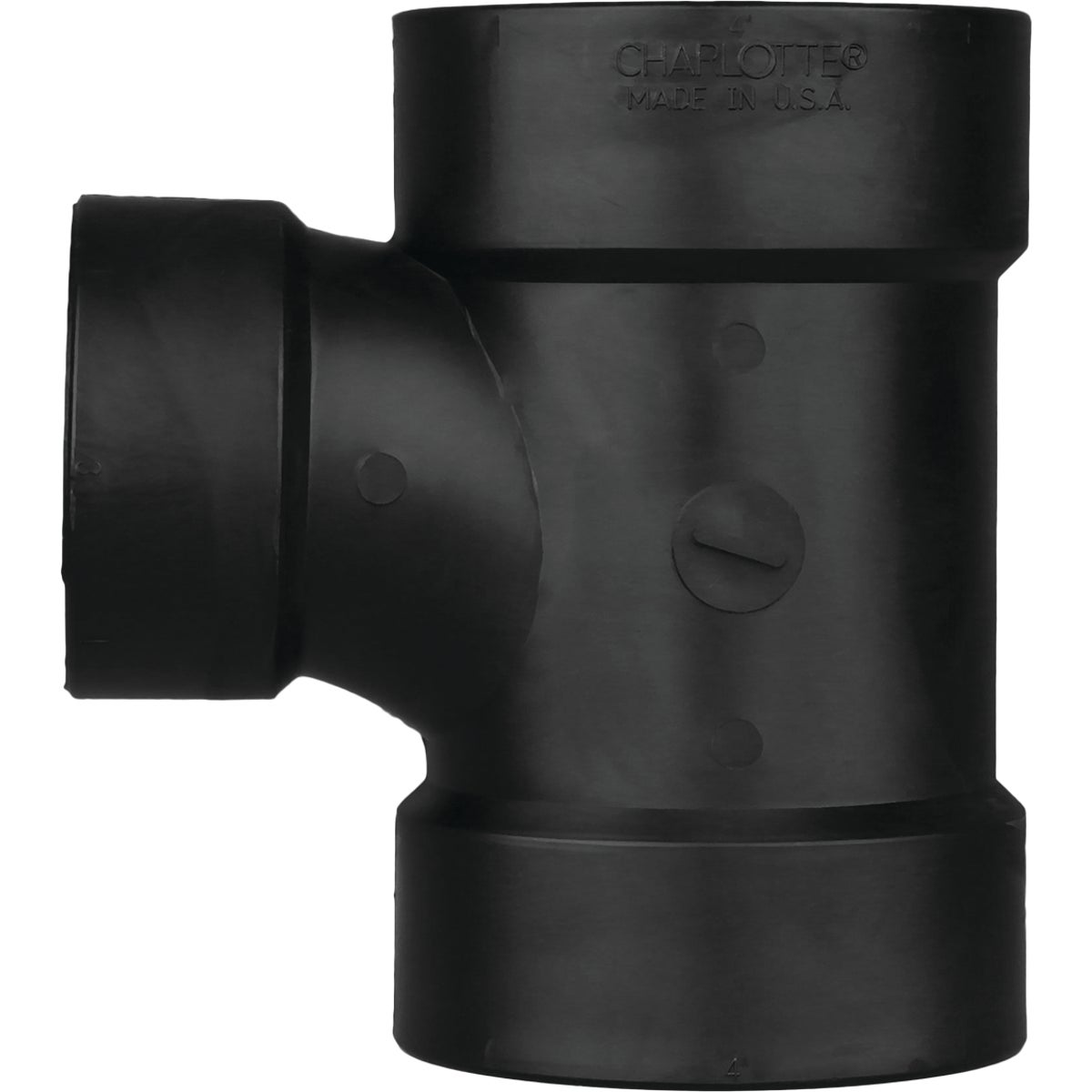 Charlotte Pipe 3 x 3 x 2 In. Hub x Hub x Hub Reducing Sanitary ABS Waste & Vent Tee