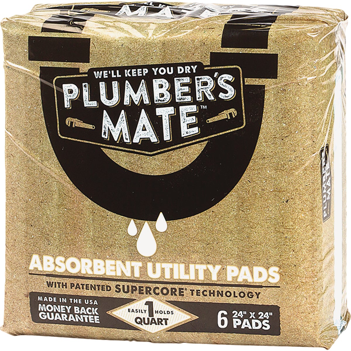 RectorSeal Plumbers Mate 97260 Absorbent Utility Pads (6-Pack)