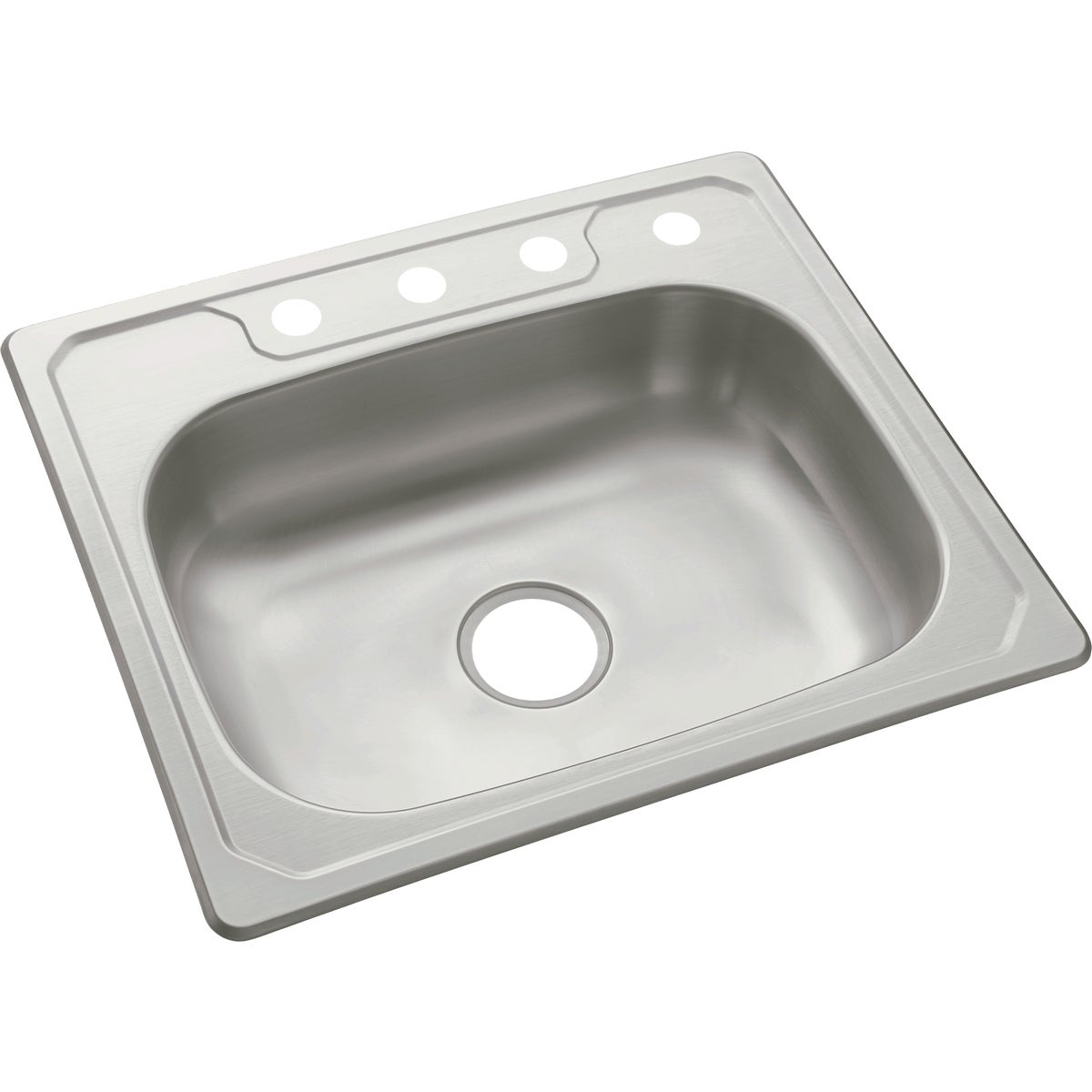 Sterling Middleton Single Bowl 25 In. x 22 In. x 6 In. Deep Stainless Steel Top Mount Kitchen Sink