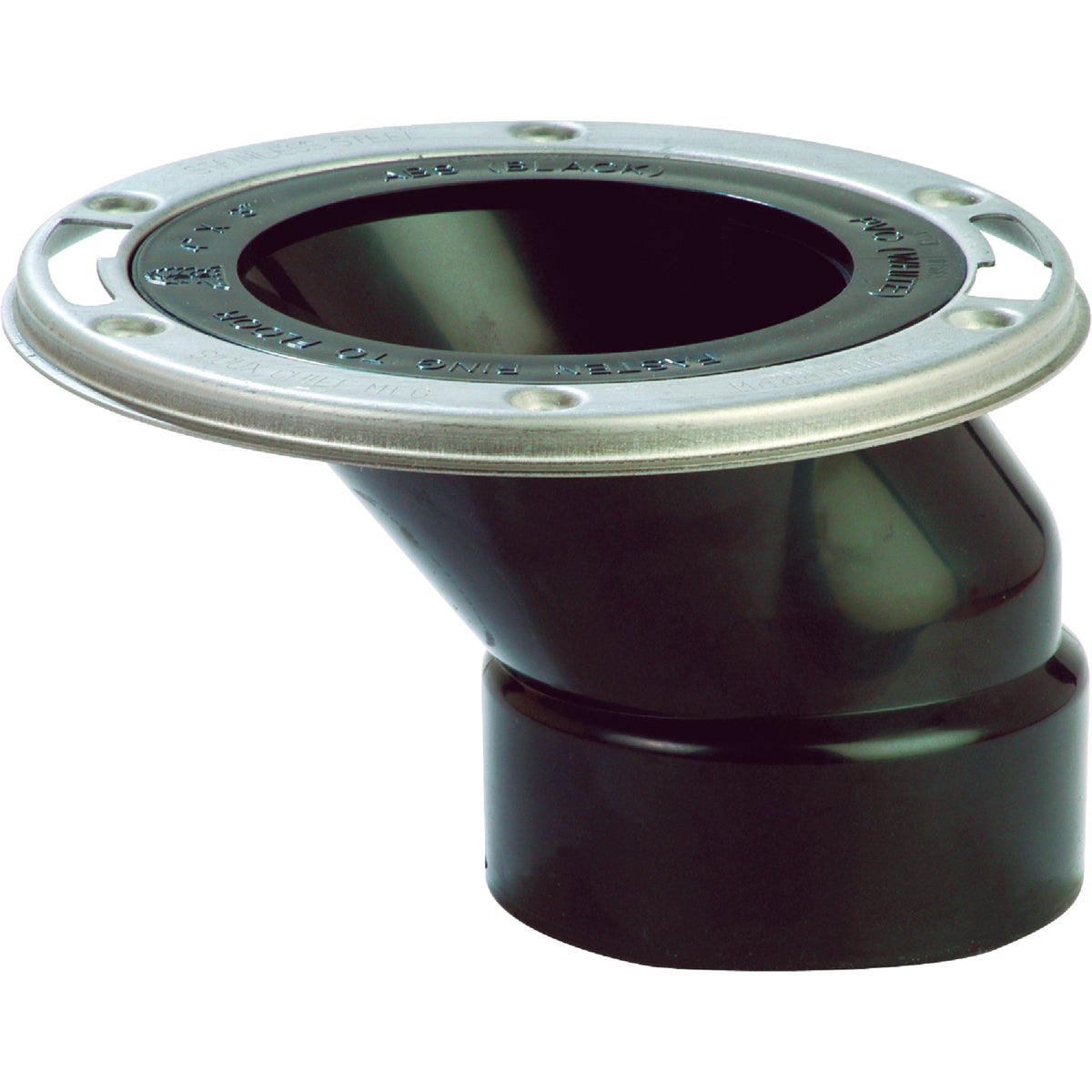 Sioux Chief FullFlush 3 In. Hub/Inside 4 In. ABS Offset Toilet Flange w/Stainless Steel Swivel Ring