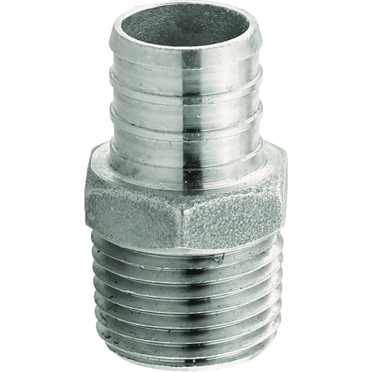 Plumbeez 3/4 In. x 1/2 In. MPT Stainless Steel PEX Adapter