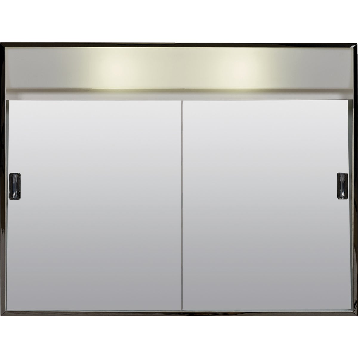 Zenith Stainless Steel 23.5 In. W x 18.5 In. H x 5.5 In. D Bi-View Surface Mount Lighted Medicine Cabinet