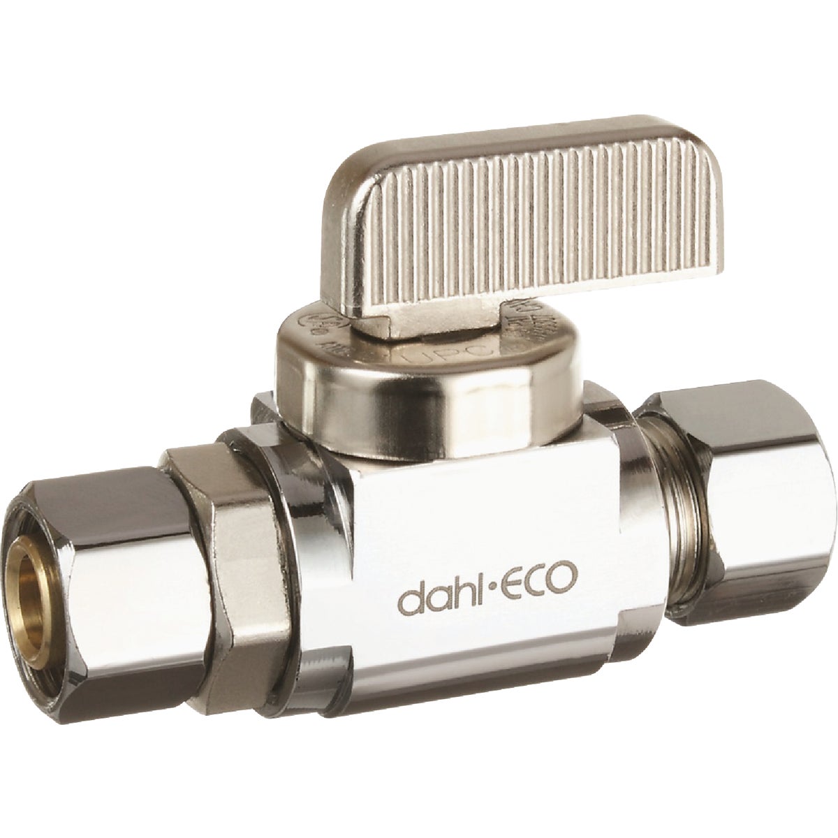 dahl 3/8 In. OD Fem Comp x 3/8 In. OD Comp Straight Plated Retrofit Valve