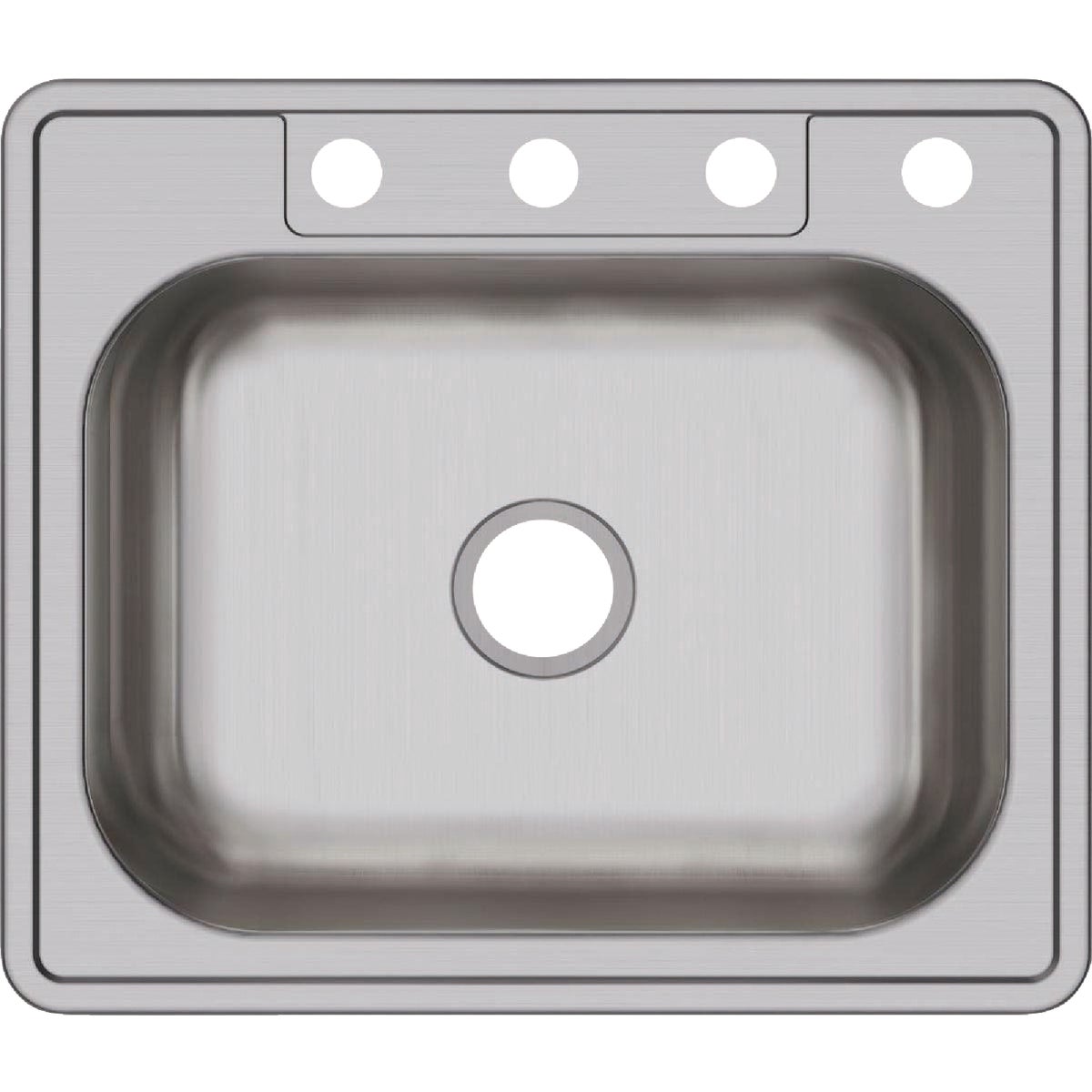 Elkay Dayton Single Bowl 25 In. x 21-1/4 In. x 6-9/16 In. Deep Stainless Steel Kitchen Sink