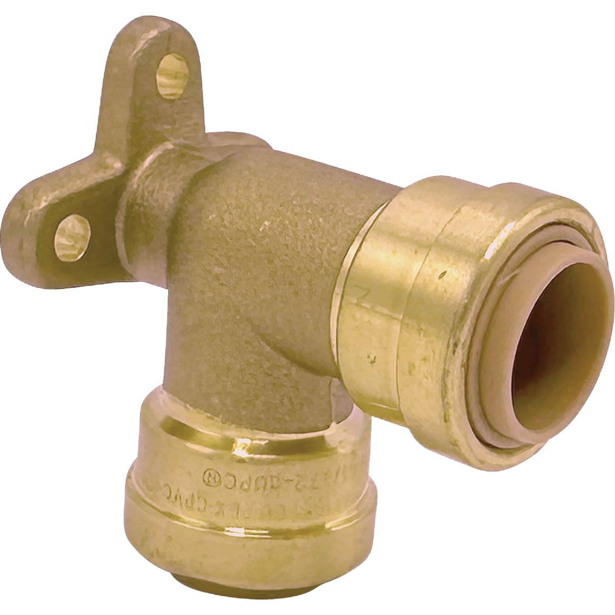 QuickFitting 1/2 In. x 1/2 In. Push-to-Connect Brass 90 Deg Drop Ear Elbow