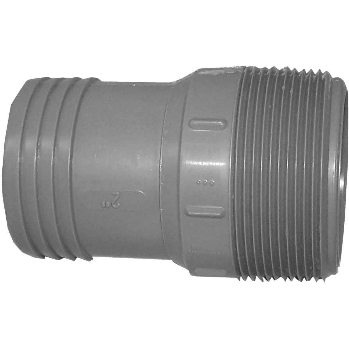 Boshart 2 In. MPT x 2 In. Insert Polypropylene Hose Adapter